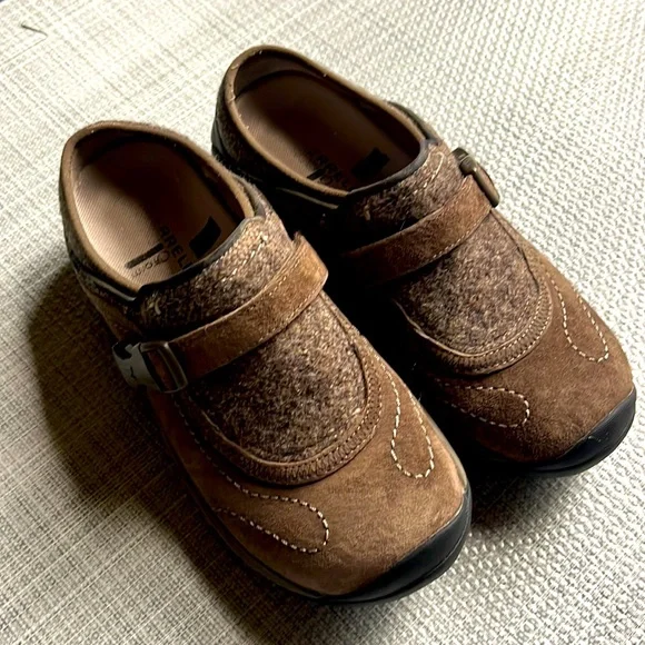 Merrell Encore Sidestep J66626 Brown Leather Slip On Mules Shoes - Picture 1 of 8